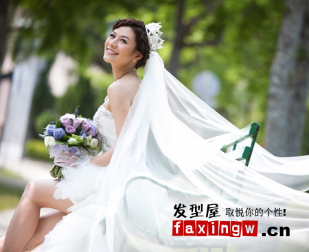 江若琳王浩信最新浪漫婚紗寫真髮型圖片