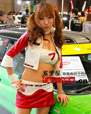 2011東京車展靚亮嫩模俏麗髮型秀